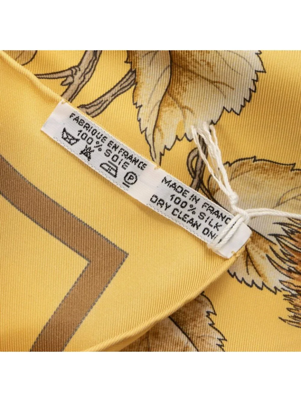 ★SOLD★ Hermes Scarf Brown Green Silk - Picture 5 of 5